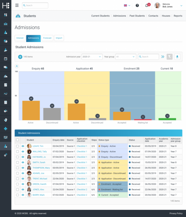 HUBadmissions Students screen