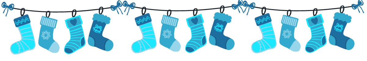 Christmas stocking blue footer